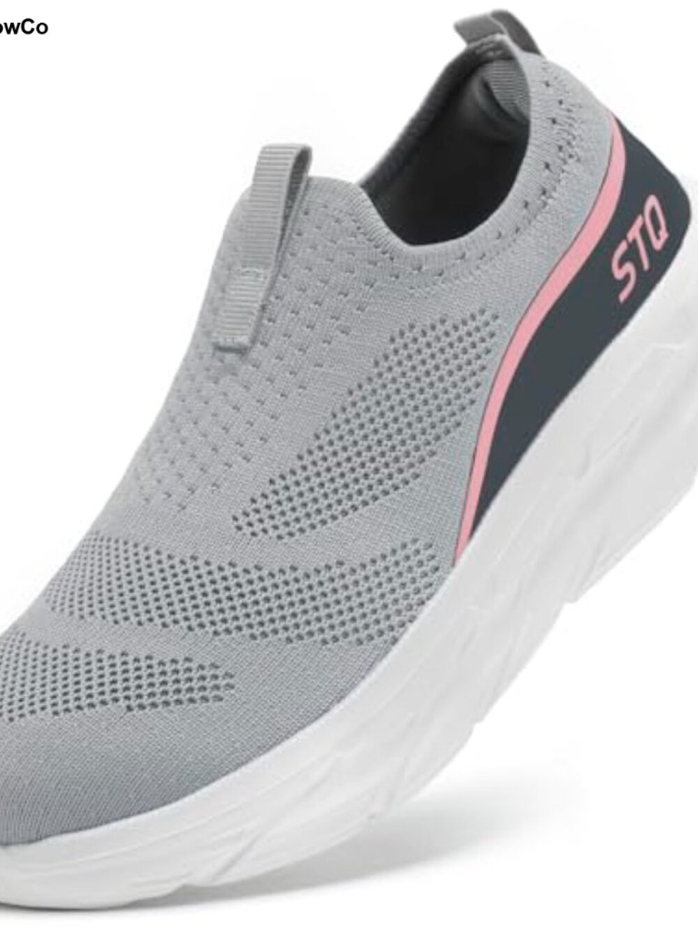 Women's Slip-On Walking Shoes with Wide Toe Box, Lightweight Mesh, Cushioned
